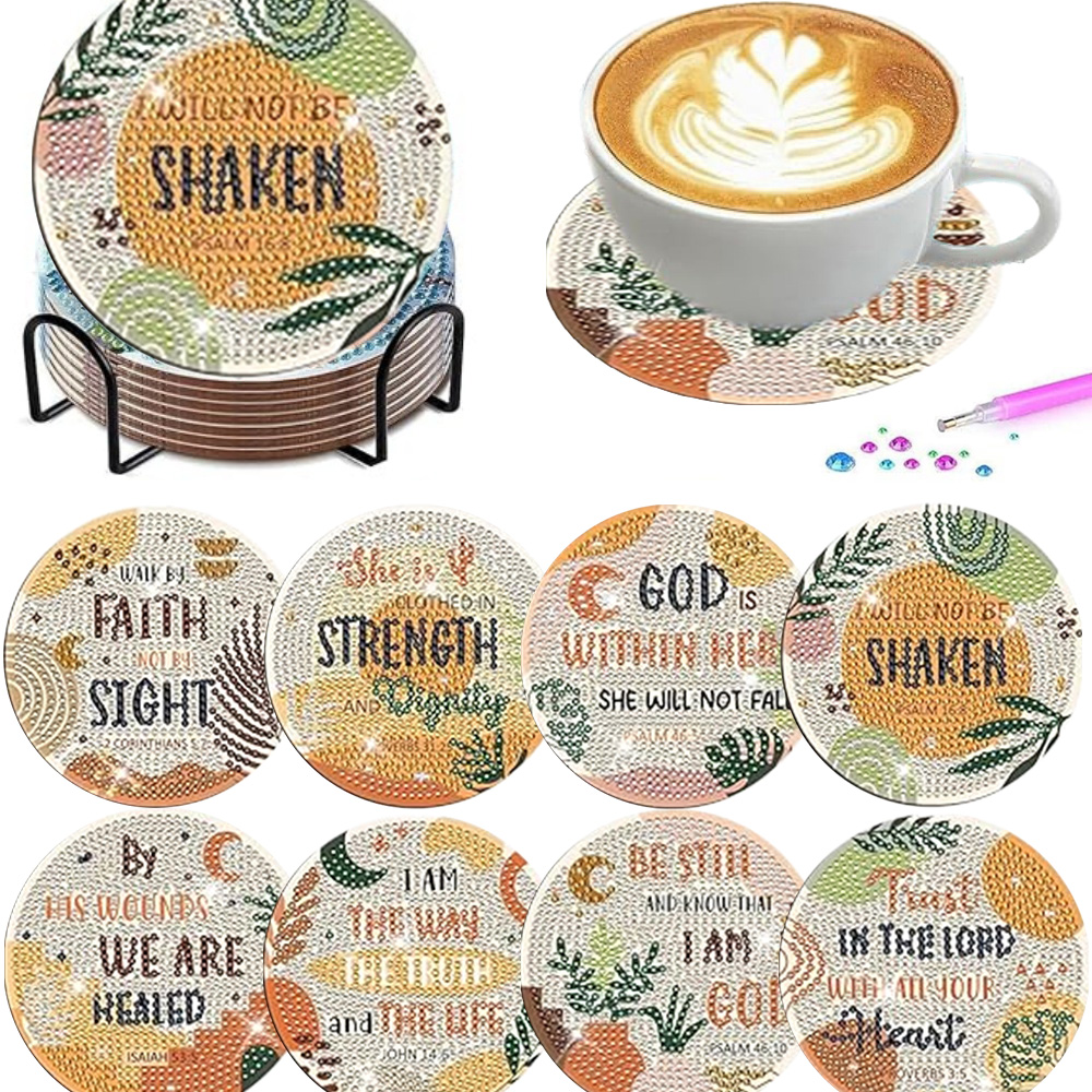 Resin Art Coasters - Juego de 8 Posavasos de Pintura