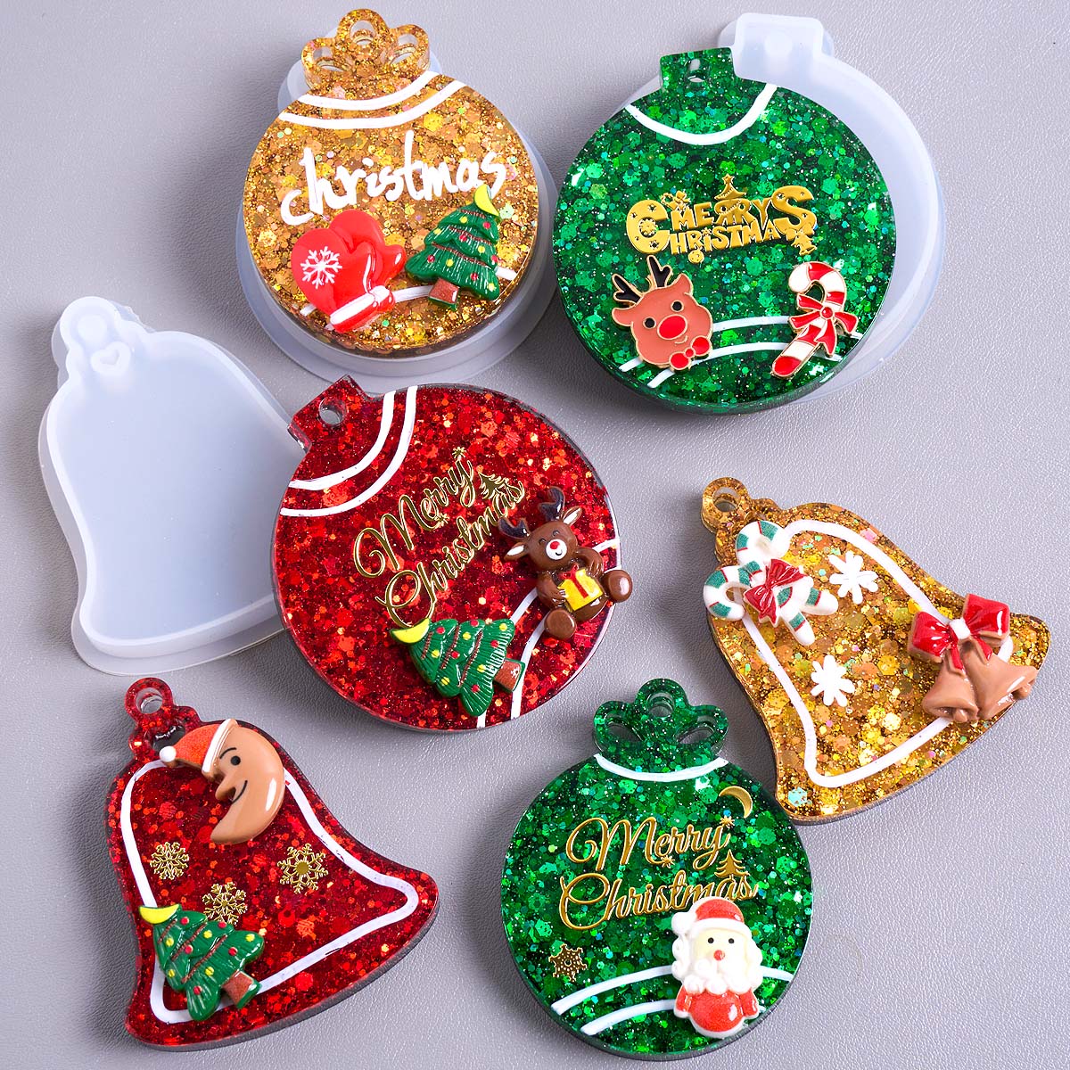 Resin Art Kit With Molds - Molde de silicona con colgante de