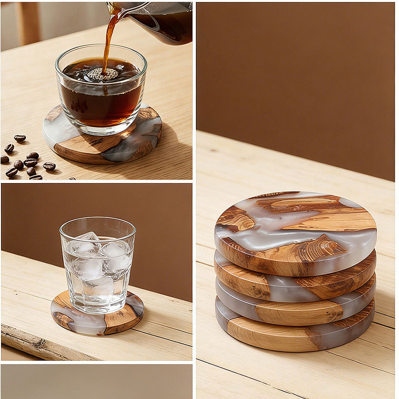 Juego de Posavasos, Posavasos  - Resin Art Coasters reseña y precio