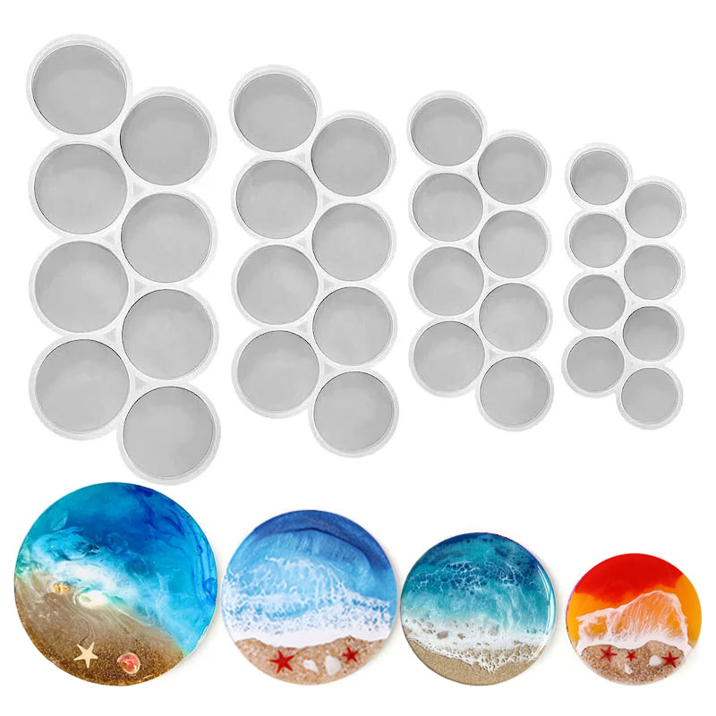 Molde redondo de silicona con  - Resin Art Kit With Molds reseña y precio