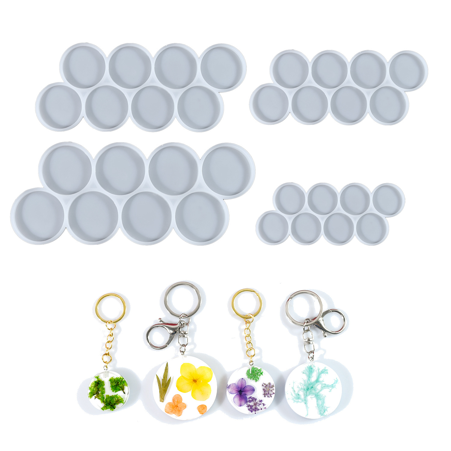 Molde redondo de silicona con  - Resin Art Kit With Molds reseña y precio