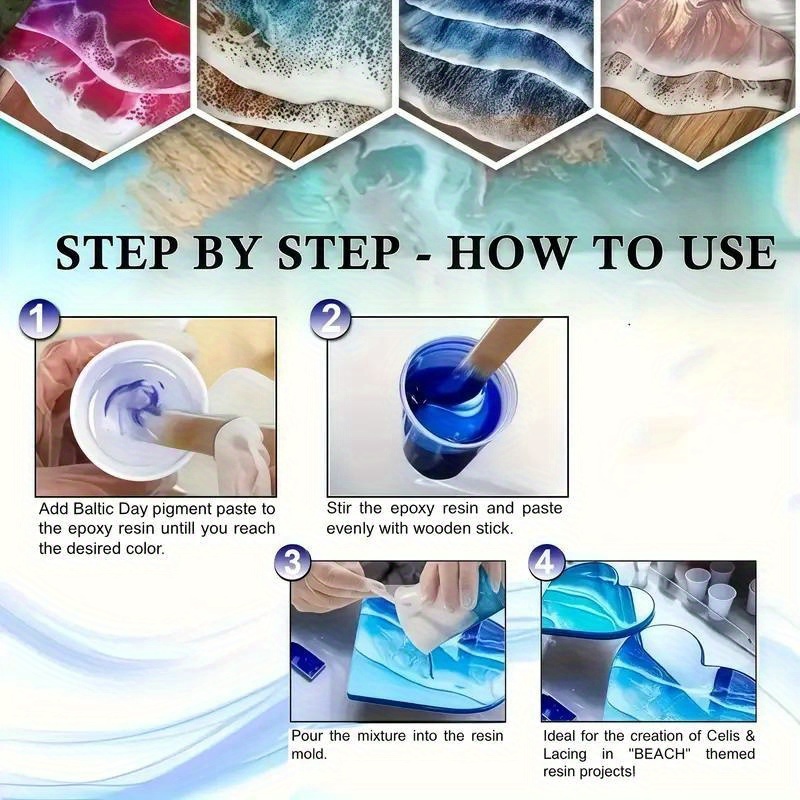 24 colores/8 colores 5 gramos  - Resin Art Coasters reseña y precio