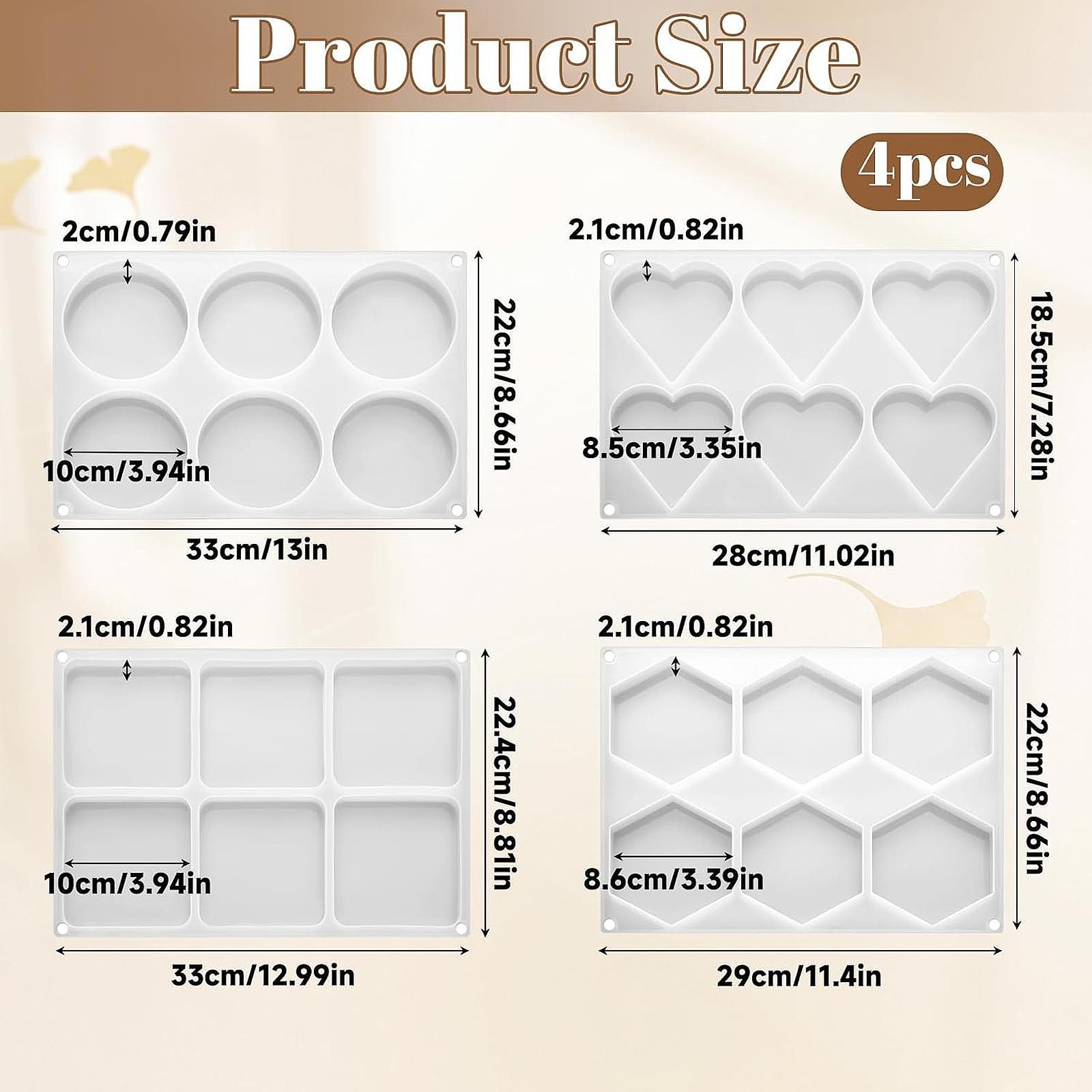 4 Moldes de Resina Profunda pa - Resin Art Coasters reseña y precio