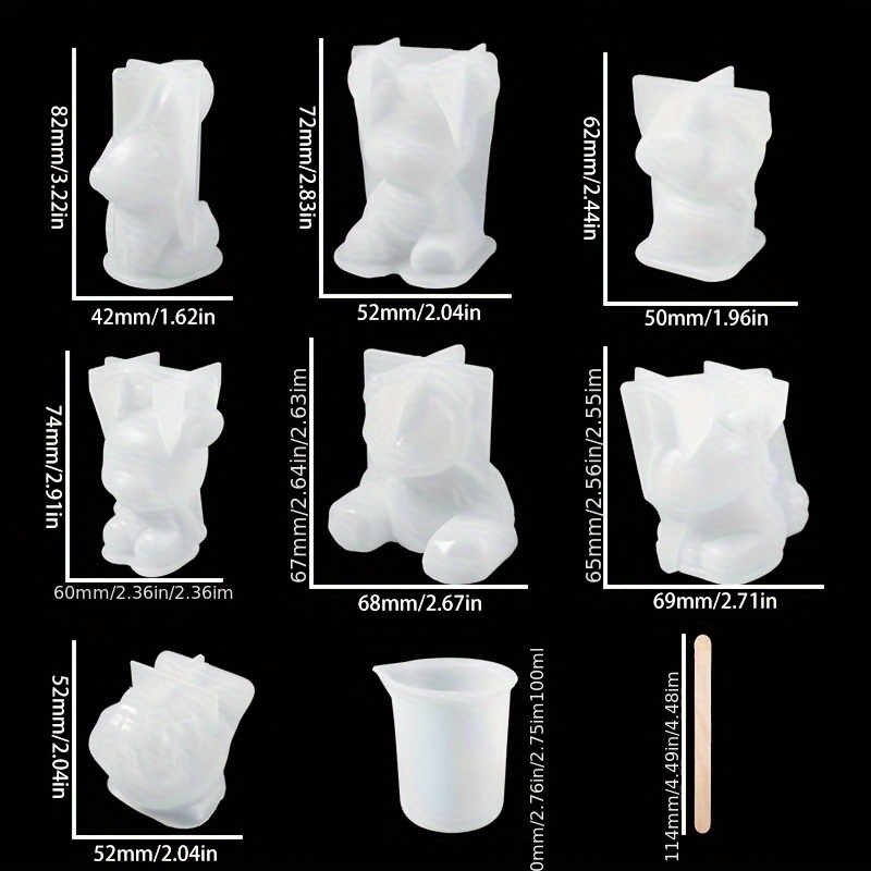 Juego de 19 moldes de resina,  - Resin Art Kit With Molds reseña y precio