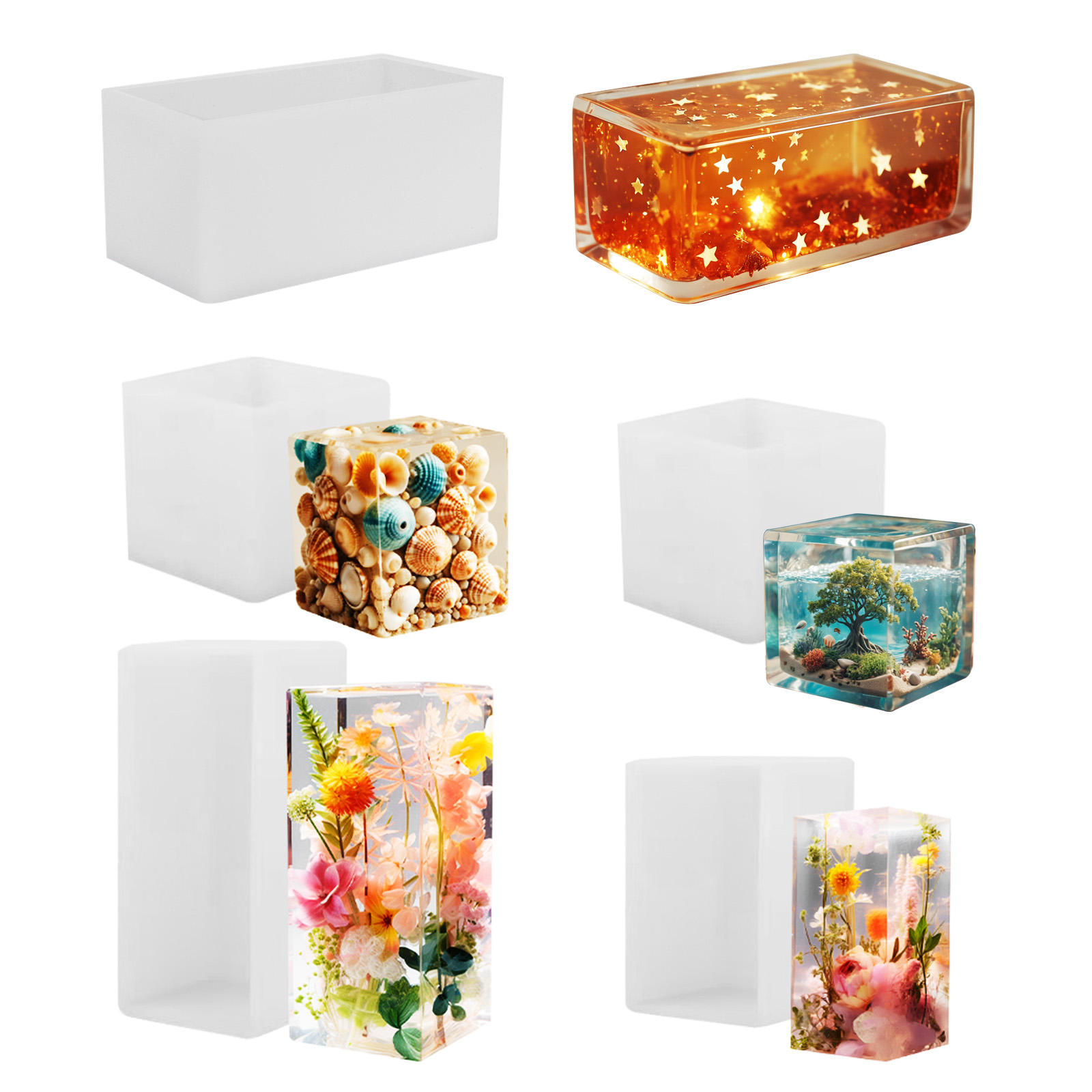 Molde de silicona para resina  - Resin Art Kit With Molds reseña y precio