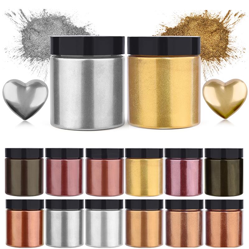 50g brillo metálico oro plata  - Resin Dye Opaque reseña y precio