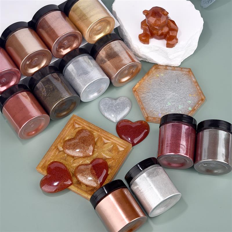 50g brillo metálico oro plata  - Resin Dye Opaque reseña y precio